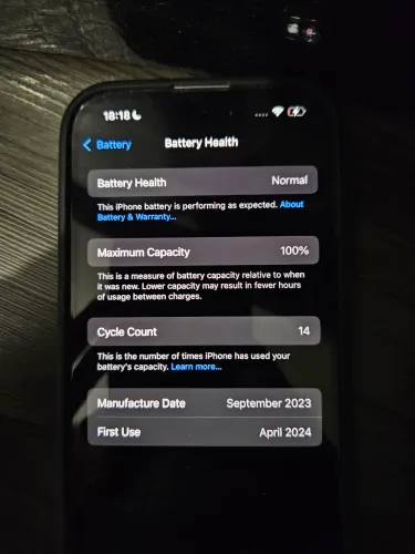 iPhone 15 128gb novíssimo saúde da bateria em 100%