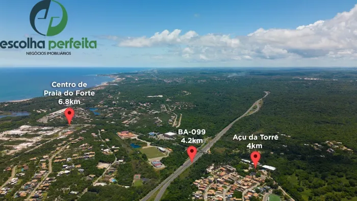 Terreno à venda em Mata de São João-BA, Praia do Forte, com 4.000,00 m² de área. Aproveite