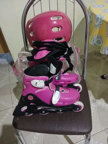 Patins e kit de proteção