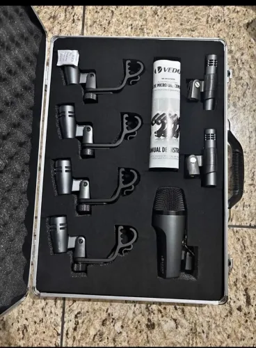 Kit de Microfones Vedo para Bateria 7 Peças
