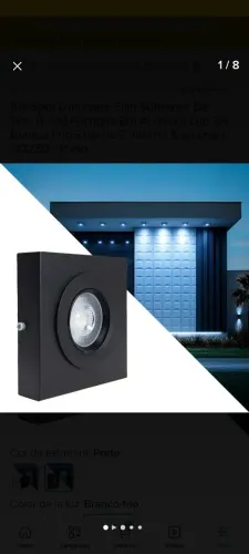 Spot Luminária slim sobrepor 7w