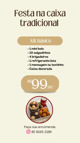 Doces/Bolo de pote/Caixa da felicidade 