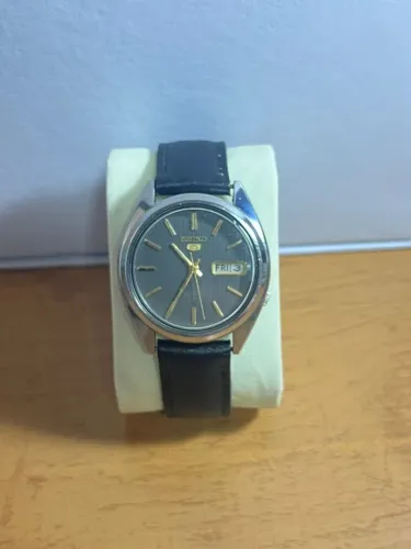 Relógio Seiko 5 Vintage Automático Original - Mostrador Preto
