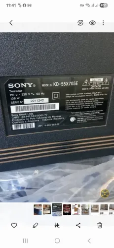 Tv sony 55 polegadas com defeito na tela 