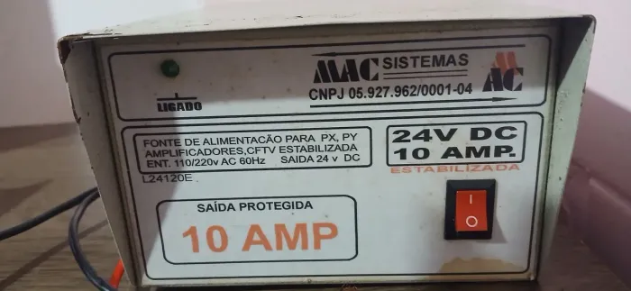 Fonte 24V DC 10 AMP.