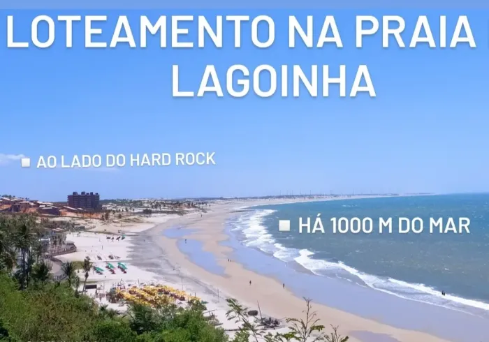 Lotes na praia de lagoinha - Ceará há 1000 m do mar