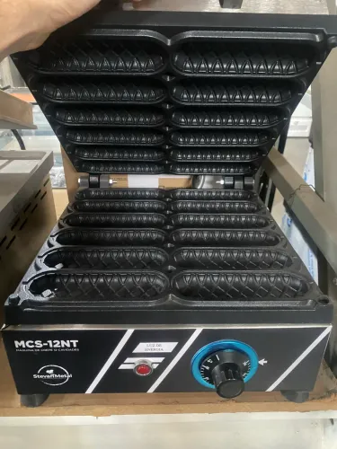 máquina de crepe suíço 12 cavidades