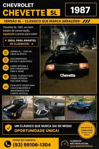 Chevrolet Chevette L / SL / Sl/e / DL / SE 1.6 1987