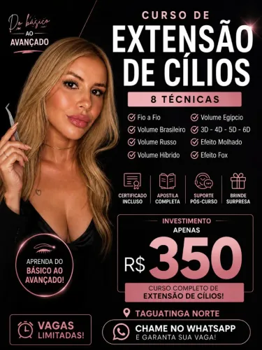 CURSO VIP EXTENSÃO DE CÍLIOS