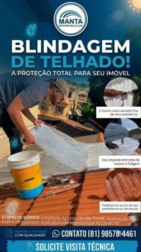 Blindagem de Telhado Impermeabilização Definitiva