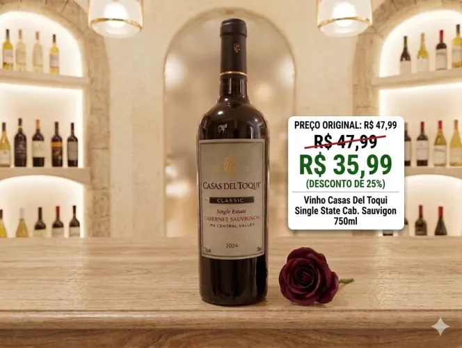 Vinho Chileno Casas Del Toqui Classic Cabernet Sauvignon 750ml