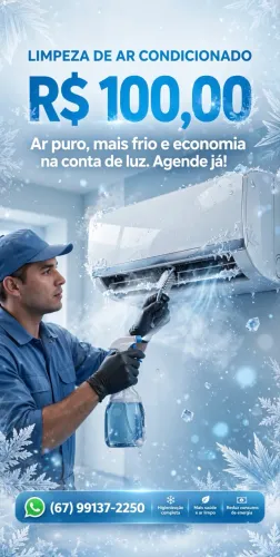 Limpeza de ar condicionado atendemos Campo Grande e região