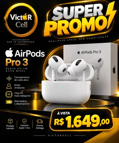 AirPods Pro 3 Lacrado | Novo | Garantia