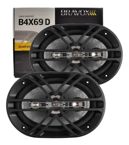 Par Alto Falante 6x9 300w Rms Bravox B4x69d 4 Ohms Diamond