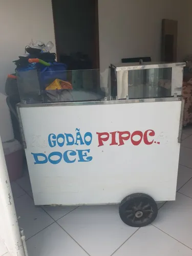 Carrinho de pipoca e algodão doce c toldo