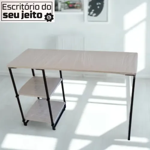 Mesa Industrial 1,1m NOVA Multiuso para Computador Notebook de Estudo Escritório Birô Game