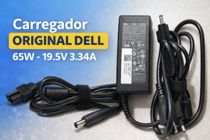 Carregador Notebook Dell Original 65W - 19.5V 3.34A