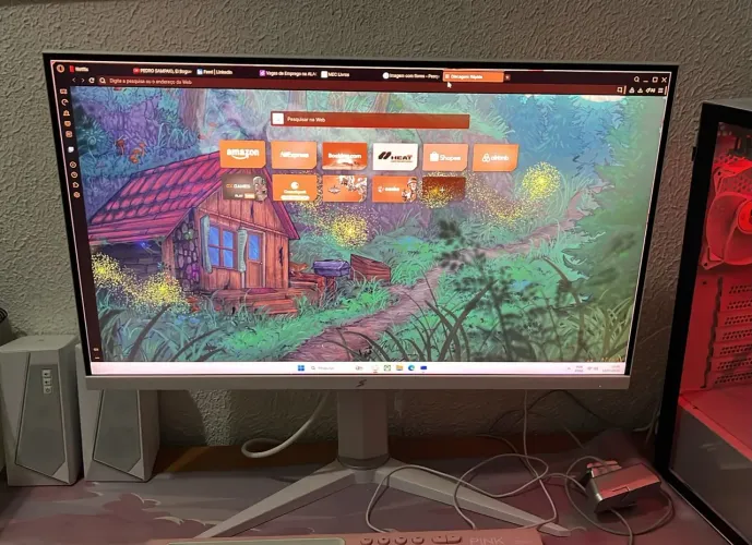 Monitor gamer Branco 27 polegadas Quad HD 2k