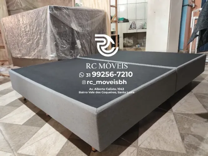 BASE BOX KING 1,93X2,03 BIPARTIDA BLINDADA - PREMIUM DIRETO DA FÁBRICA