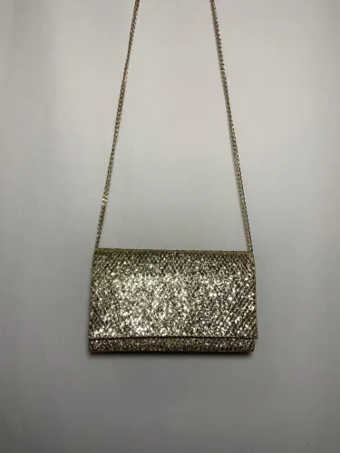 Bolsa Clutch Dourada de Festa
