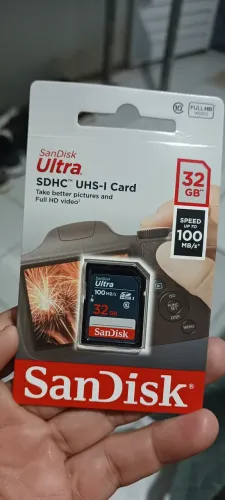 Cartão de memória 32gb fullhd classe 10.