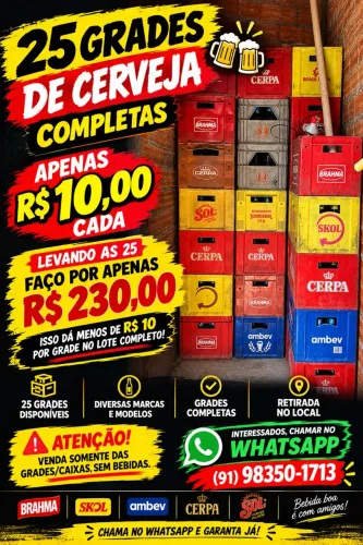 25 Grades de Cerveja Completas - R$ 10 Cada!