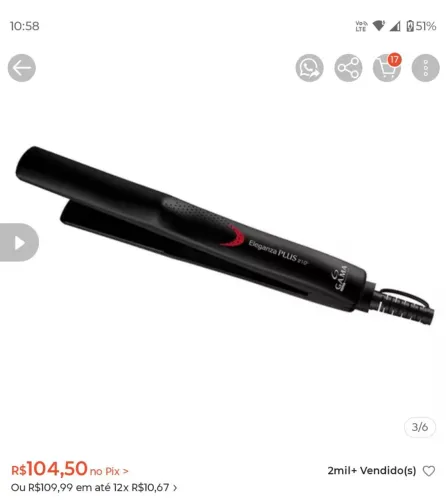 Vendo - prancha (chapinha) GAMA 210°C/410°F