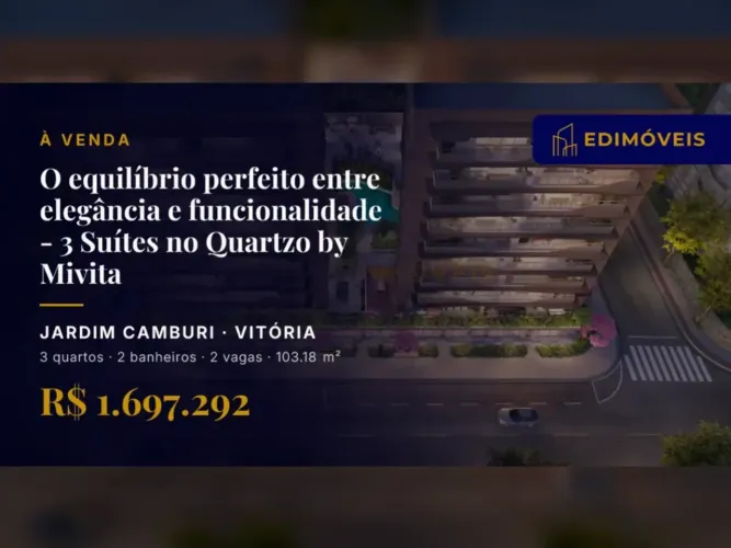 Jardim Camburi| Apartamento 3 suítes com varanda gourmet e 2 vagas