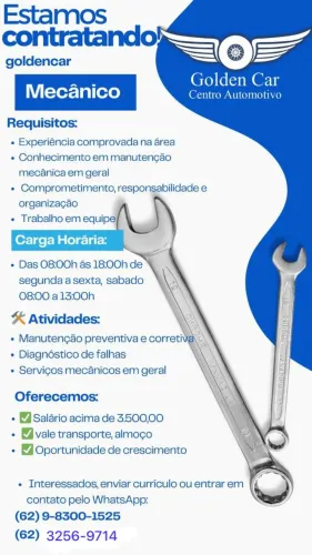 Vaga para Mecânico Automotivo
