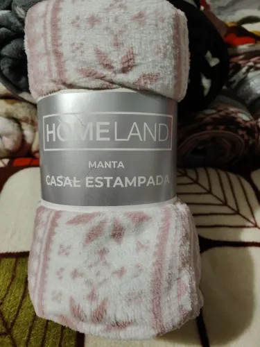 Manta de casal estampada