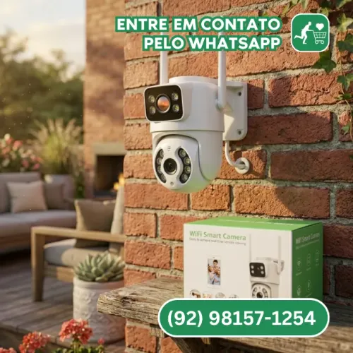 Câmera de Segurança Externa Wifi IP Dome Rotativa PTZ