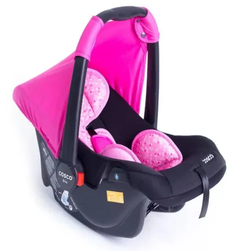 Bebê Conforto Cosco Rosa e Preto - Com Capota