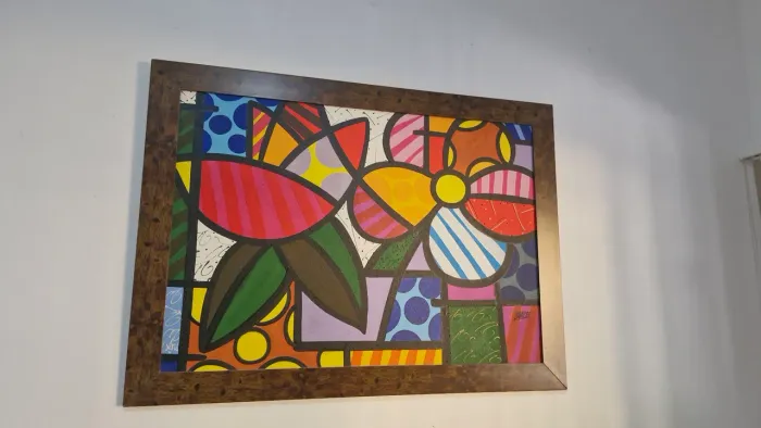 Quadro Floral Contemporâneo - Pintora Lourdes