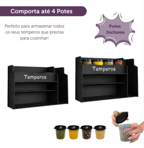 Porta tempero 80 reais novos 