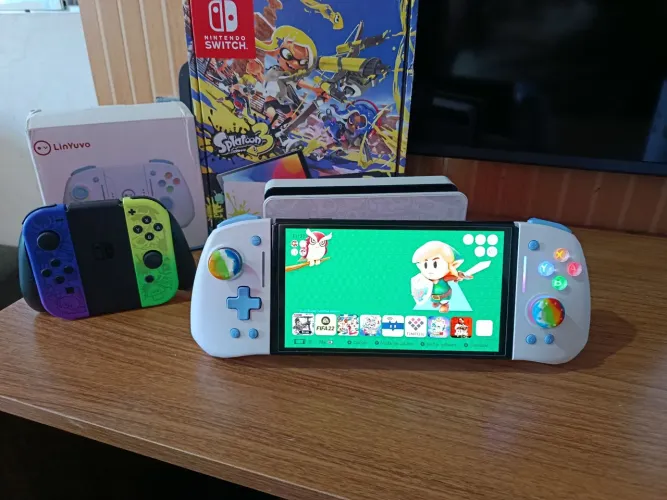 Vendo Nintendo switch ou led edição Platoon desbloqueado com acessórios incluso