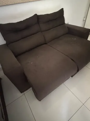 Sofá usado reclinável 250,00
