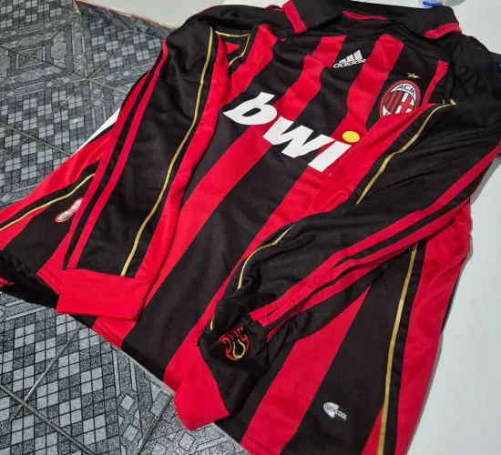 [TAILANDESA] Camisa Manga Longa Milan 2006 Kaká, ano da bola de ouro e Champions League