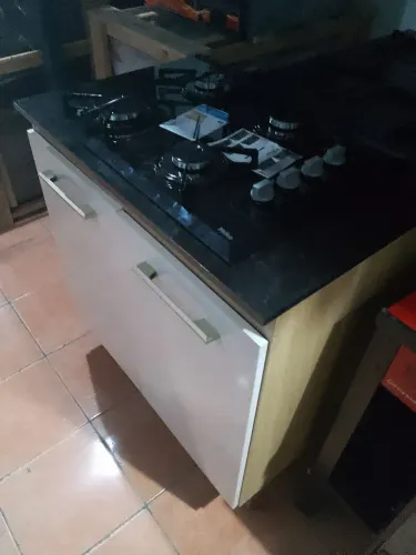 Fogão Cooktop 4 bocas com Móvel completo
