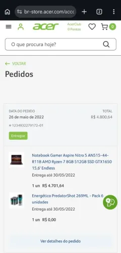 Acer Nitro 5 Ryzen 7 4800H