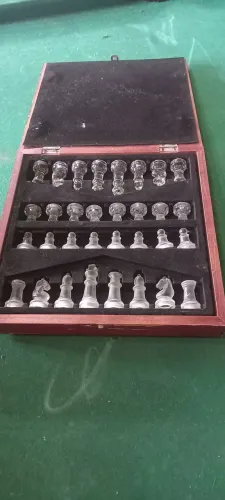 Jogo xadrez vidro