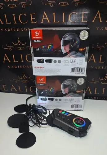Fone microfone para capacete