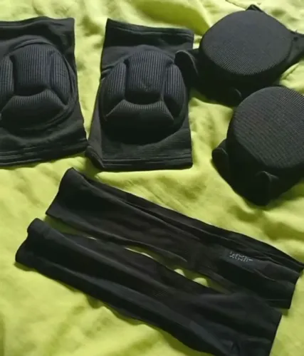 Joelheira cotoveleira manguito kit proteção 
