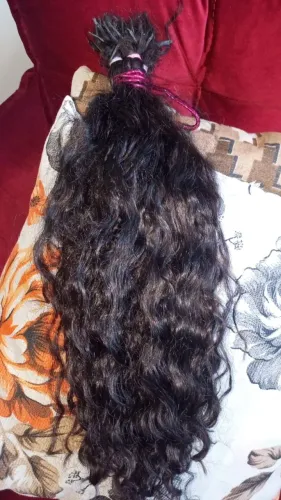 Cabelo humano cacheado