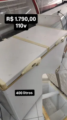 Freezer 2 tampas 400 L 110 V