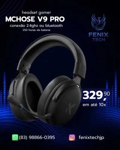 FONE HEADSET MCHONE V9 PRO SEM FIO (NOVO)