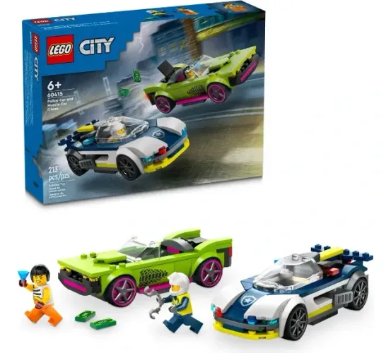 Carro De Polícia Lego City 60415 E Poderoso Carro Esportivo 213 peças