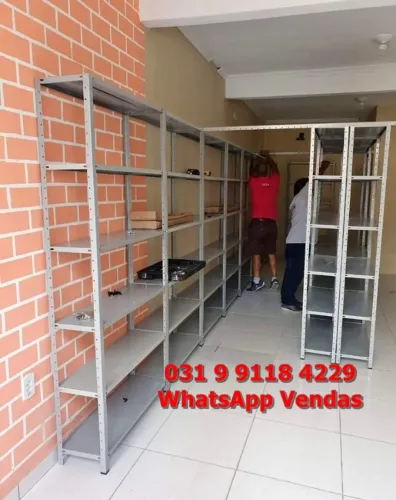 Nova! Entregue na Sua Porta e Frete Grátis BH - Estante Prateleira de Aço