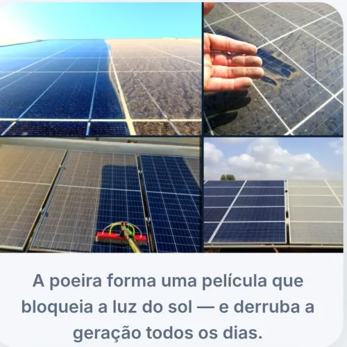 Limpeza de placa solar