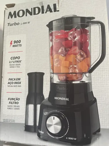 Liquidificador mondial, turbo 900WATTS