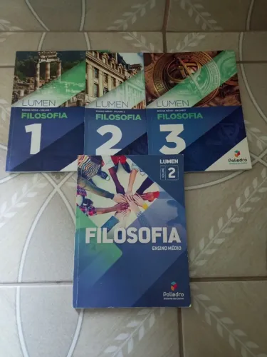 Livros de Filosofia - Poliedro - 4 volumes - 2023 e 2024 - Semi novos
